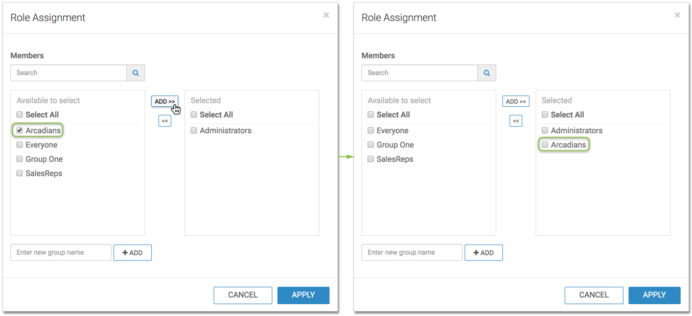 Using Simple Select to Assign the Group to Role Members