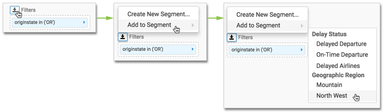 Selecting an existing segment