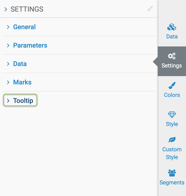 tooltip settings