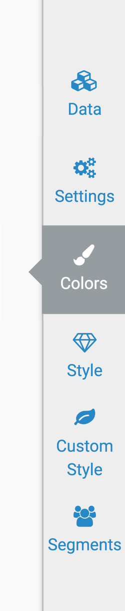 Colors menu of Visual Designer