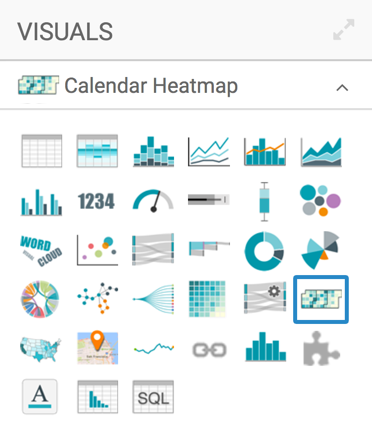 selecting calendar heatmap chart type
