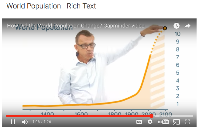 rich text visual with embedded video