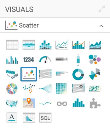 selecting scatter chart type