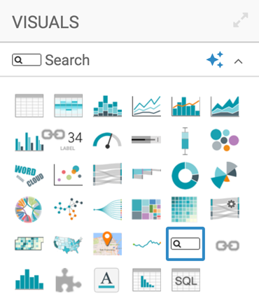 selecting search chart type